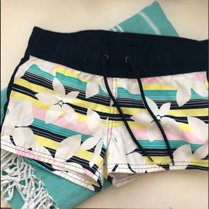old navy floral swim shorts